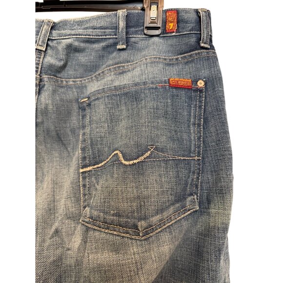 7 For All Mankind Austyn Mens Jeans Size 38 Blue Classic Fit Straight Leg 100% C - Picture 7 of 7